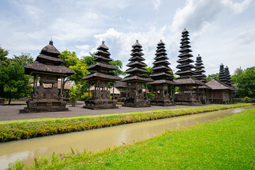 views of taman ayun temple in bali, indonesia