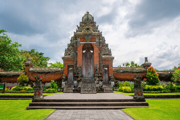 views of taman ayun temple in bali, indonesia