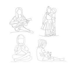 Children vector illustration