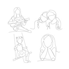 Children vector illustration