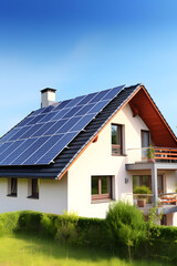 Home with solar panels