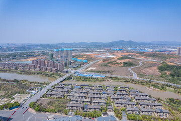 Architectural scenery of new real estate in high-tech zone, Zhuzhou City, China