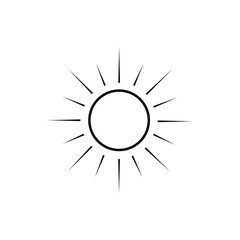 Sun vector icon. Sun illustration.