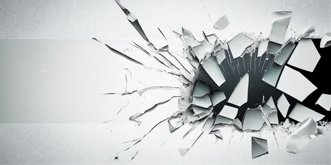 broken glass background wallpaper. AI generated image