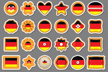 Homemade cookie with flag country Germany in tasty biscuit