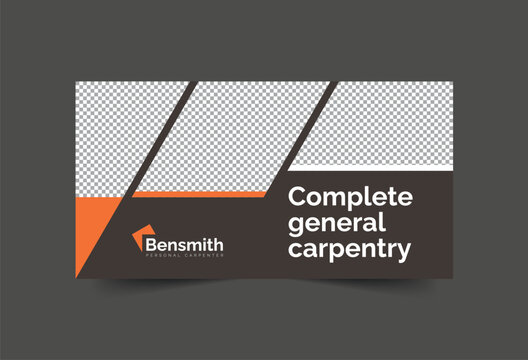 Carpenter Social Social Media Banner template. Marketing Materials | Post, Cover | Instant Download, Editable Design