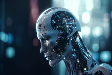 Fototapeta premium Revolutionizing Robotics with AI: Conceptual Illustration