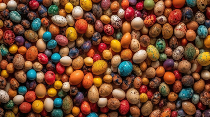 Fototapeta na wymiar chocolate easter eggs created with Generative AI technology