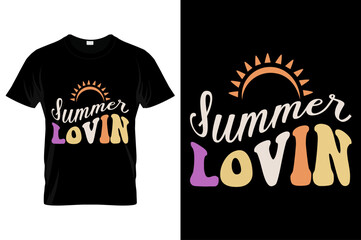 Summer lovin Summer t-shirt design. Best for fashion graphics, t-shirt Pro Vector