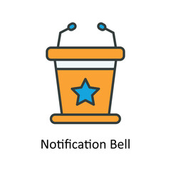 Speech desk Vector Fill outline Icons. Simple stock illustration stock