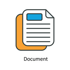 Document Vector Fill outline Icons. Simple stock illustration stock