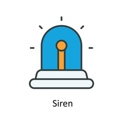 Siren Vector Fill outline Icons. Simple stock illustration stock