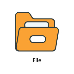 Obraz premium File Vector Fill outline Icons. Simple stock illustration stock