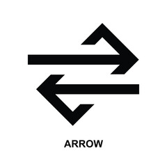Arrow left right icon isolated on background vector illustration.
