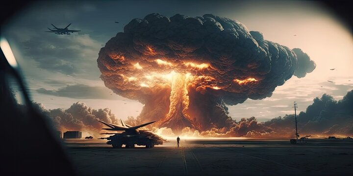 Galactic Warzone: Conceptual Photo of Epic Alien Invasion Battle. Generative AI