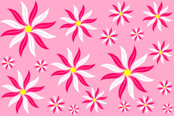 Abstract floral vector background with gradient colors and beautiful flower petals