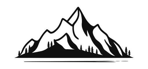 Fototapeta premium mountain logo, illustration of a mountain
