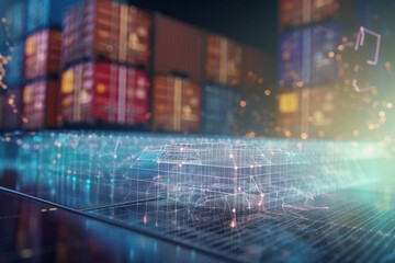 Intelligent Logistics: AI-Powered Supply Chain Management Illustration