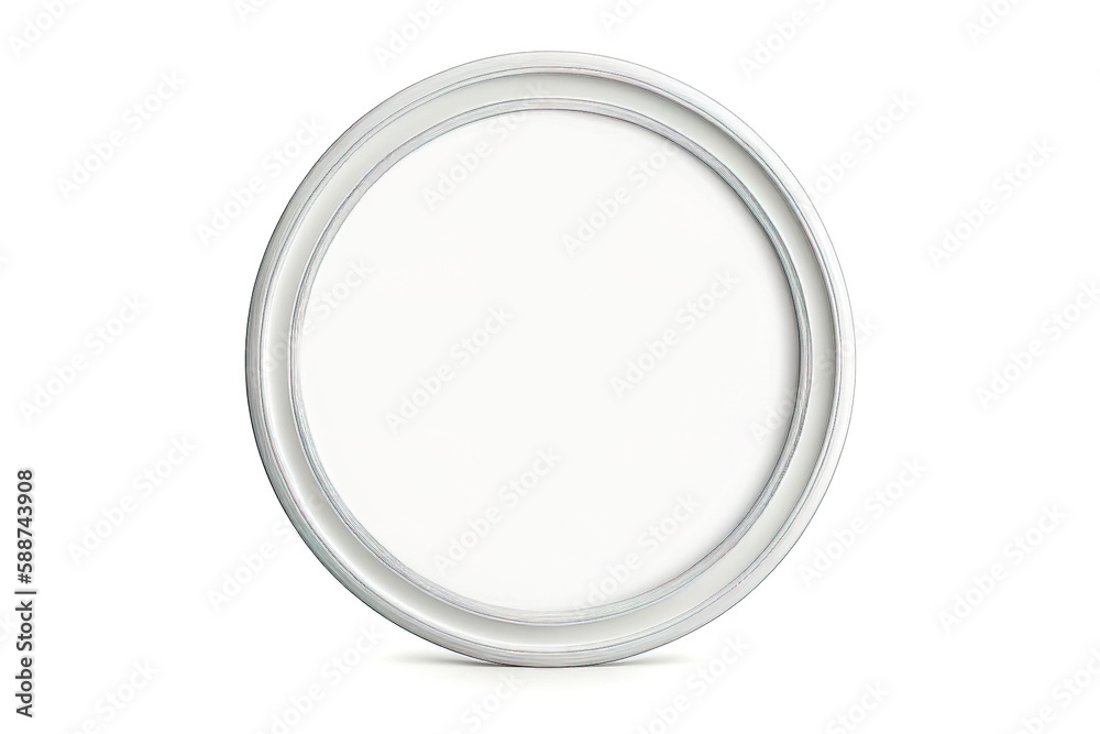Poster round frame is isolated on a white background. ai generation