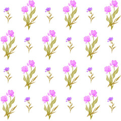 Seamless pattern with spring flowers. Perfect for decoration, wrapping paper, linens, wallpaper, kids textile and fabric. 