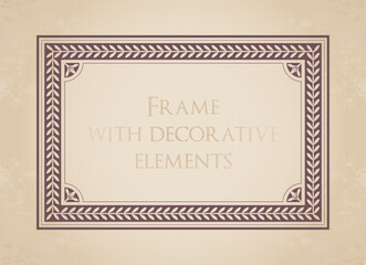Vector frame with decorative elements