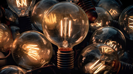light bulb theme created with Generative AI technology