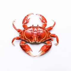 red crab on white background
