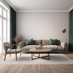 Aesthetic Living room Realestate Mockups, Generative AI