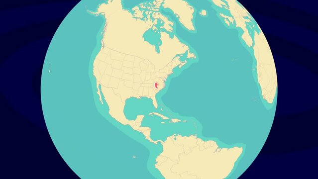 Zooming To Columbia Location On Stylish World Globe