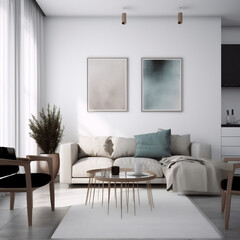 Aesthetic Living room Realestate Mockups, Generative AI