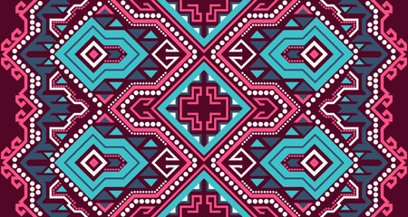 Abstract geometric vertical seamless pattern design indigenous black background EP.62