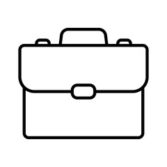Briefcase icon. Business bag icon. Suitcase, portfolio symbol, linear style pictogram isolated on white.