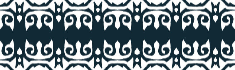 Ikat Ethnic Seamless Pattern Design in tribalt vertical. Geomatirc tribal vector texture. Figure tribal embroidery. backgroud Vector illustration EP.60