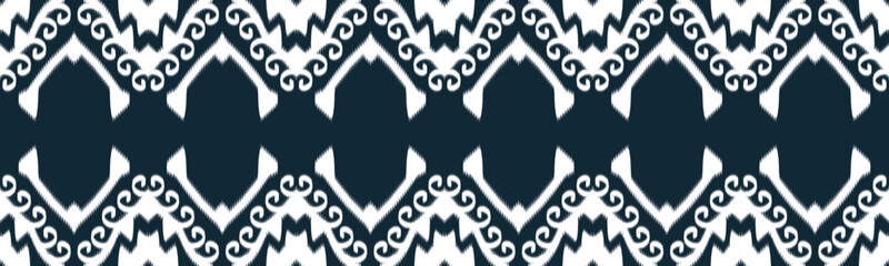 Fototapeta na wymiar Ikat Ethnic Seamless Pattern Design in tribalt vertical. Geomatirc tribal vector texture. Figure tribal embroidery. backgroud Vector illustration EP.61