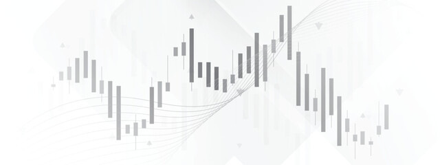 Stock market chart. financial graph line business on white background design.