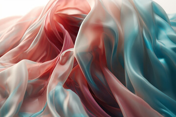 Abstract render of draping fabric of glass. Generative AI