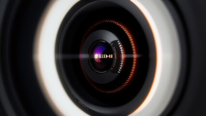 Video camera lens. Generative AI
