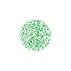 green abstract globe circle vector logo