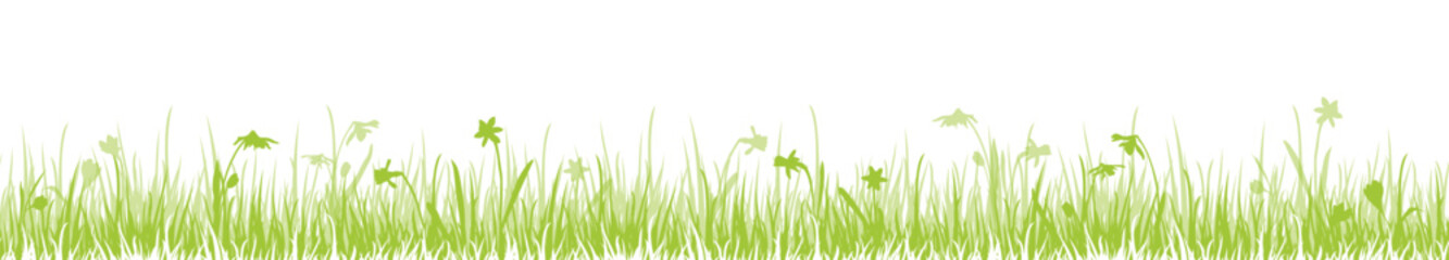 easter time grassland with flowers background