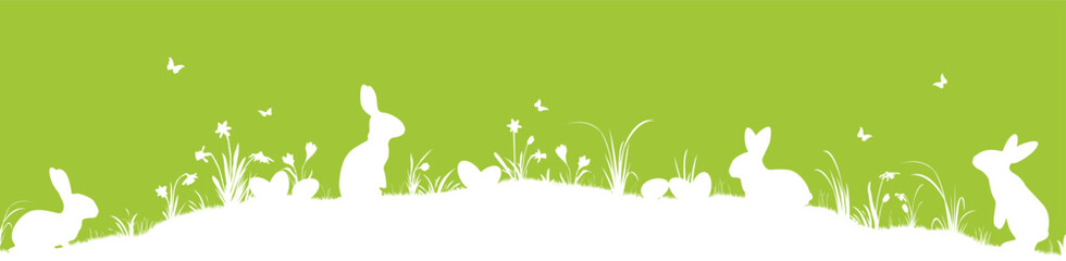 happy easter time silhouette background