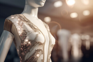Fototapeta na wymiar Fashion Forward: AI-Powered Clothing Industry Concept Illustration