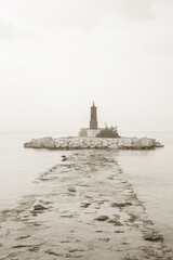Fototapeta na wymiar Lighthouse at Villajoyosa, Alicante, Spain