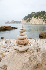 Stone Stack at Blanca Cove; Alicante; Spain