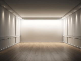 Empty room with a blank space for product display or montage, ai generative