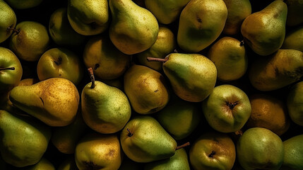pears in a market created with Generative AI technology