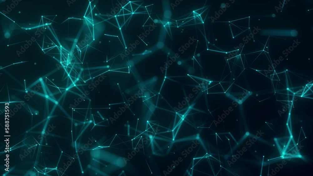Poster network connection structure. big data. connecting points and lines. abstract technology background.