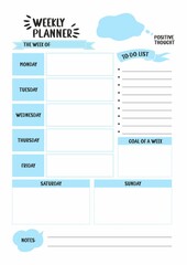 Weekly Printable planner Schedule for everyday A4
