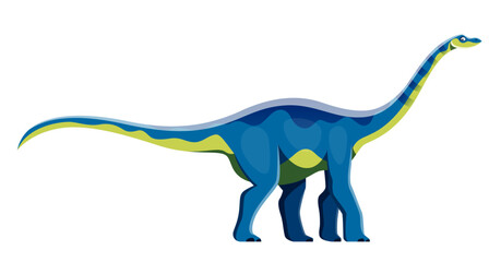 Cartoon Quaesitosaurus dinosaur cute character