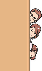 覗く家族、見ていられないママ