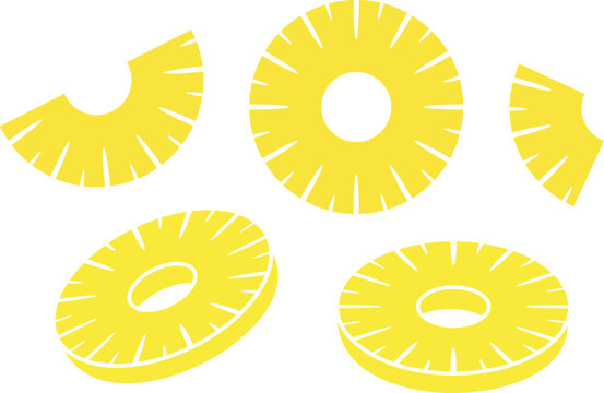 Pineapple logo. Isolated pineapple on white background